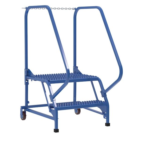 50 H Steel Maintenance Ladder, 2 Step, Grip Strut, 2 Steps